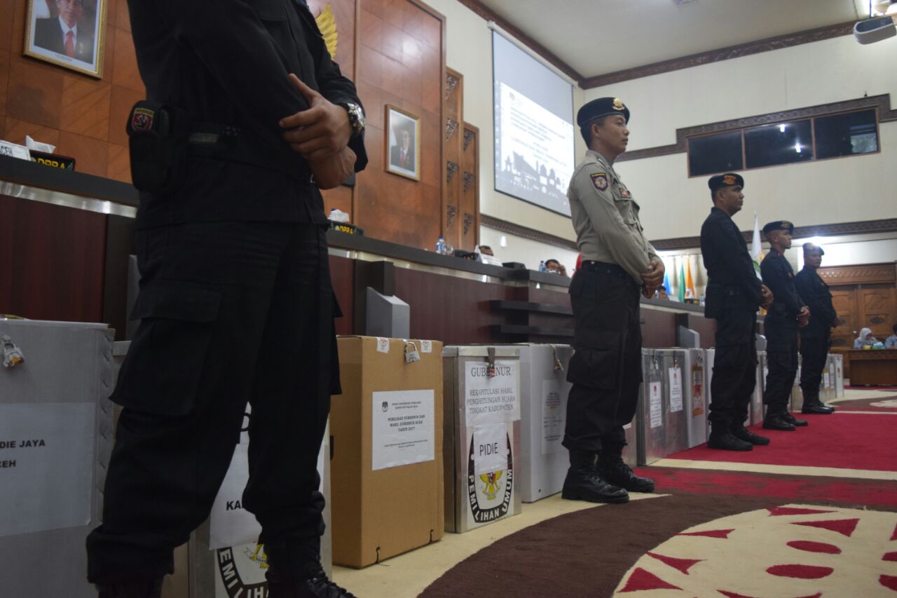 Rapat pleno KIP Aceh dikawal ketat