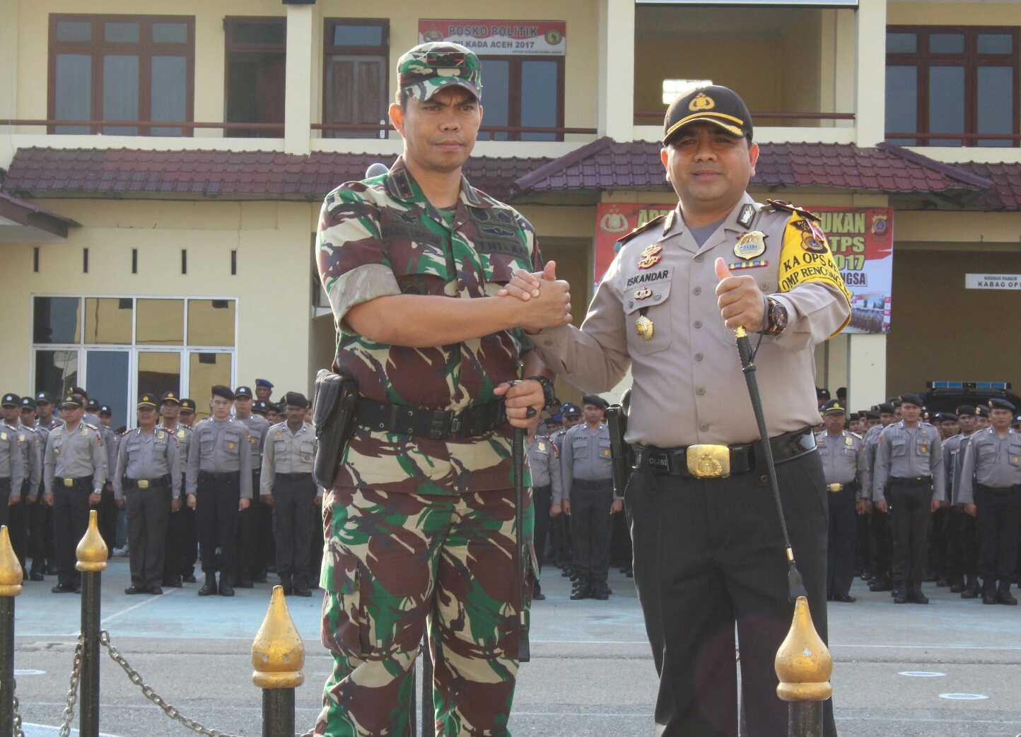 Kapolres Langsa dan Dandim geser pasukan pengamanan TPS