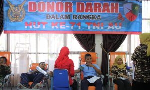 Gelar donor darah di HUT TNI AU, Lanud SIM kumpulkan 52 kantong darah