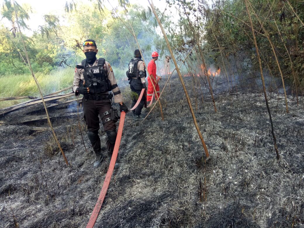 Kebakaran lahan terjadi di Lhokseumawe, diduga dari puntung rokok