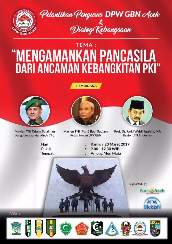 Besok, GBN Aceh bahas ancaman kebangkitan PKI