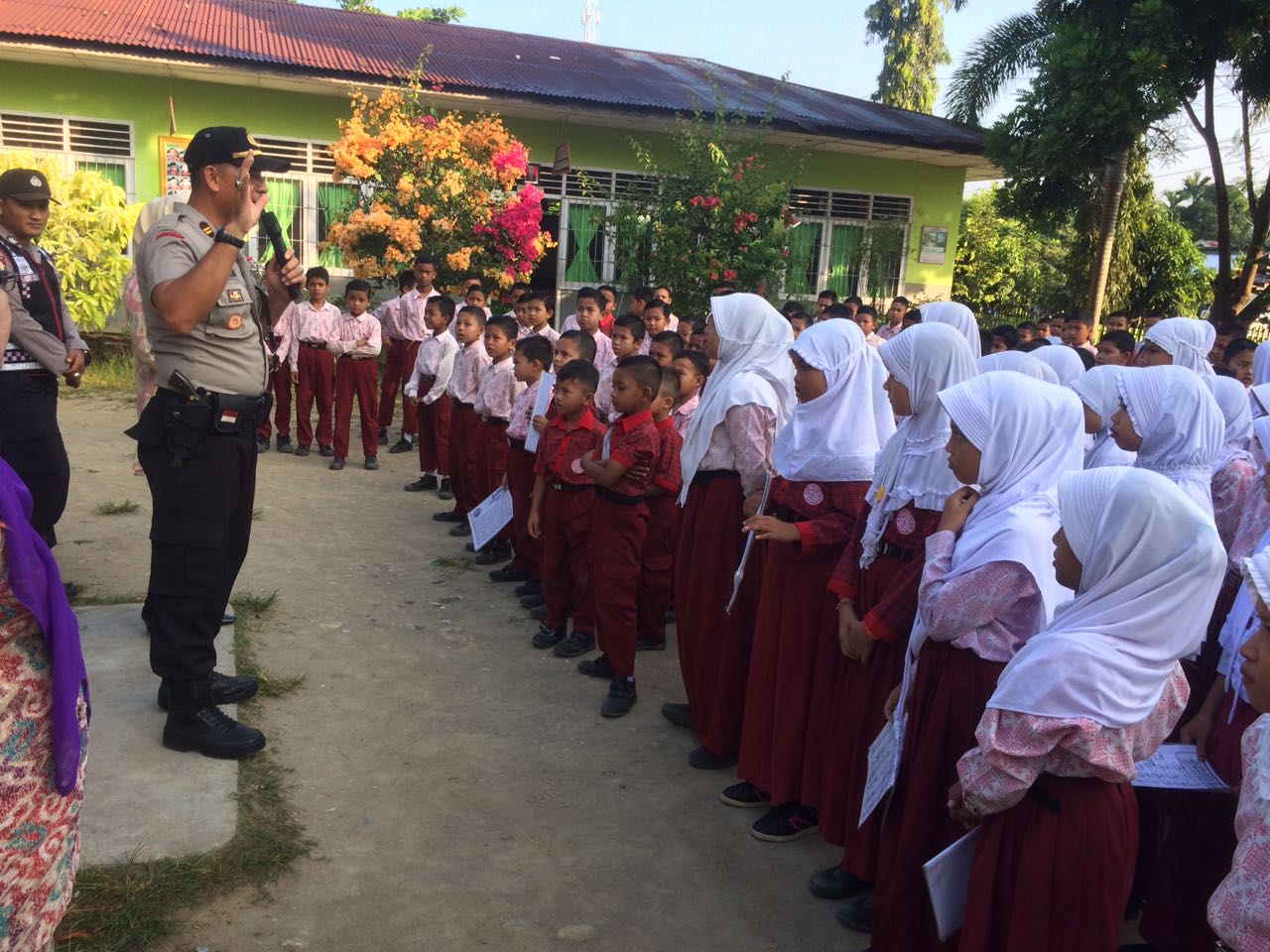 Isu penculikan anak, Polsek Cot Girek sosialisasi ke SD