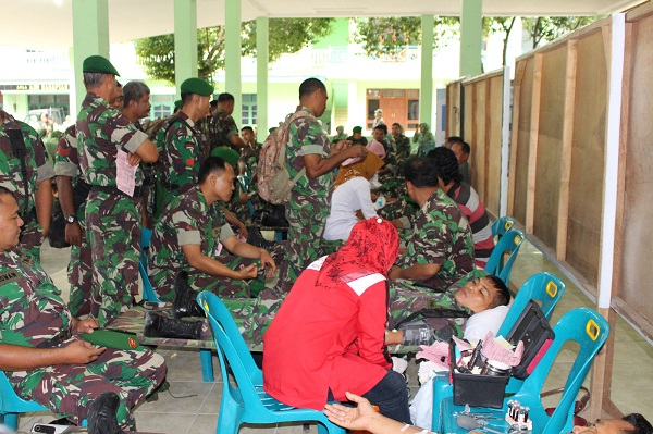 Kodim Aceh Timur donor darah bantu penderita Thalasaemia