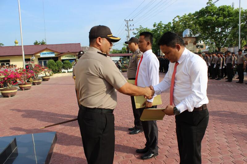 Personel Polres Langsa dapat penghargaan