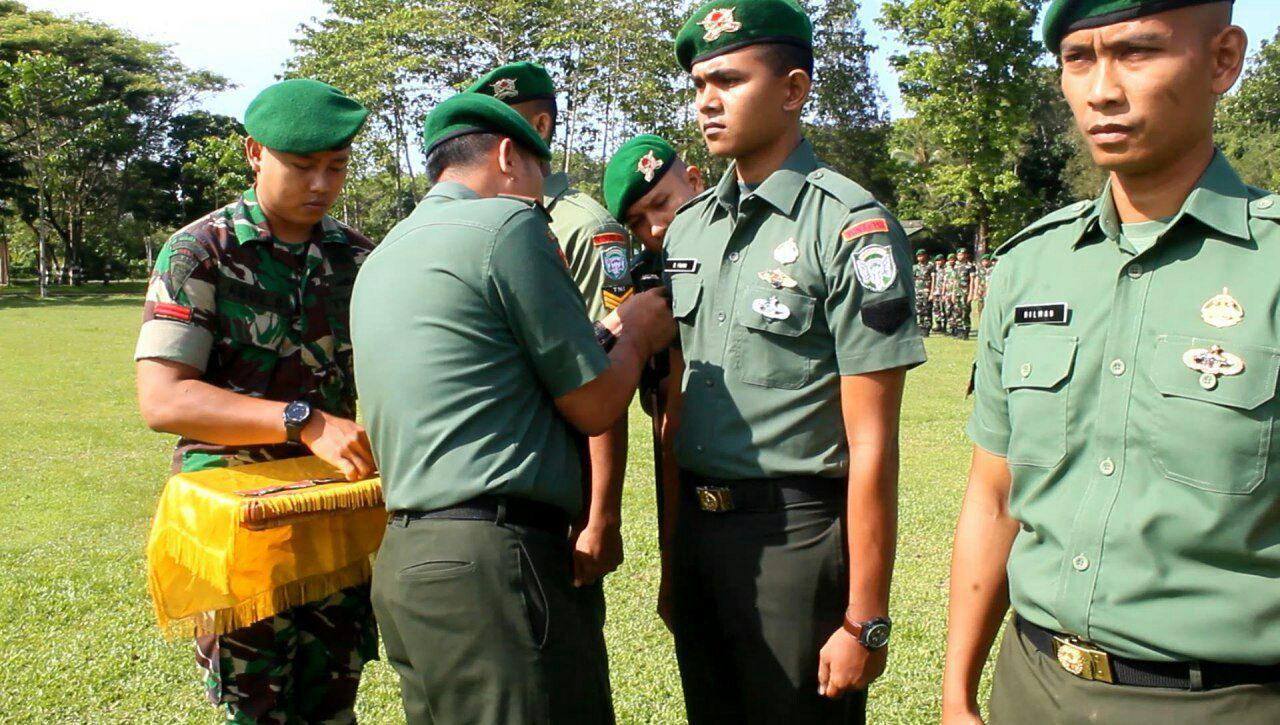 70 personel Yonif 113/JS mengikuti acara kenaikan pangkat