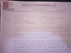 Diduga palsu, Disdik Nagan Raya minta pencabutan ijazah paket C milik Khalidin