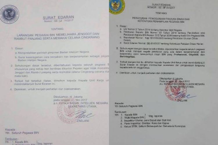 Sekum BIN Bantah ada larangan berjenggot dan pakai celana cingkrang