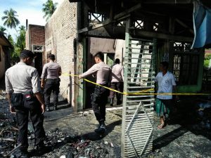 Rumah nelayan di Samudera Aceh Utara terbakar