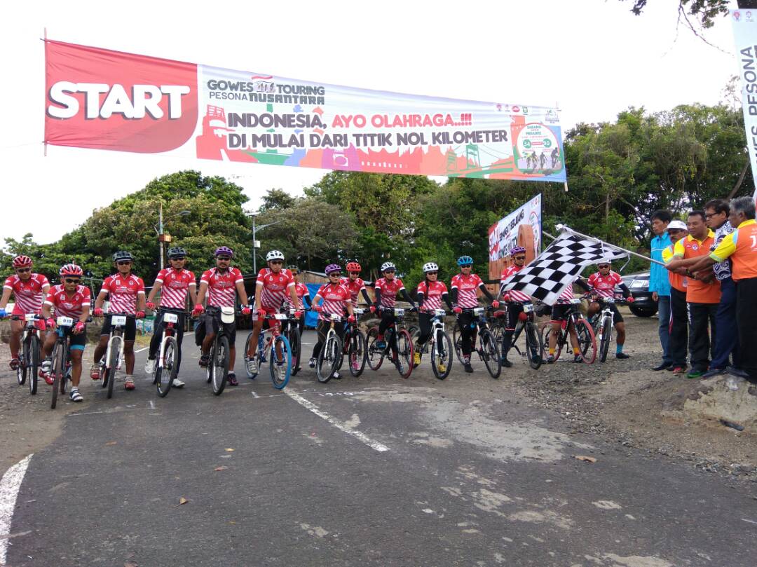 Gowes Nusantara di Sabang diawali dengan pengambilan tanah dan air