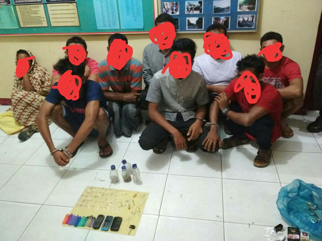 Diduga gunakan sabu, 8 pria dan 1 wanita di Lhokseumawe diamankan