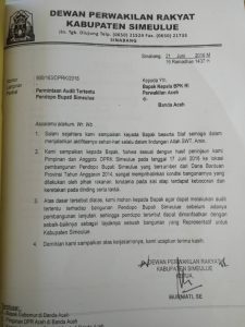 Rugi Rp 3,8 miliar, BPK didesak audit pembangunan Pendopo Simeulue