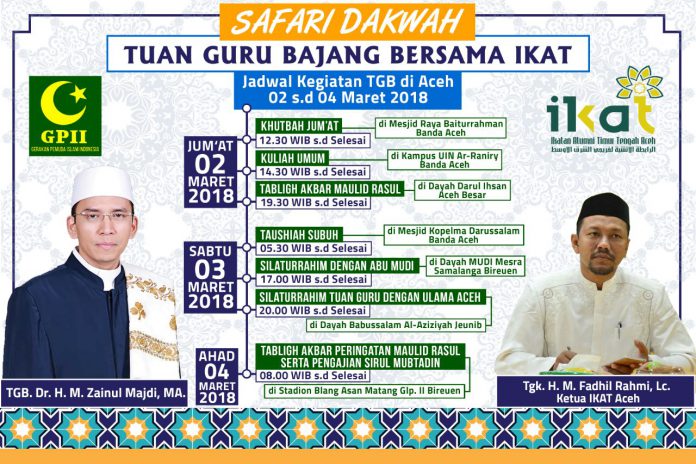 IMG-20180223-WA0032 Tuan Guru Bajang akan safari dakwah di Aceh pada Maret 2018