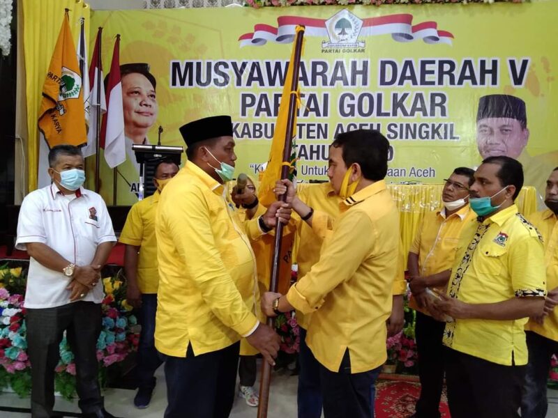 Secara Aklamasi, Dulmusrid Terpilih Kembali Sebagai Ketua Golkar Aceh Singkil