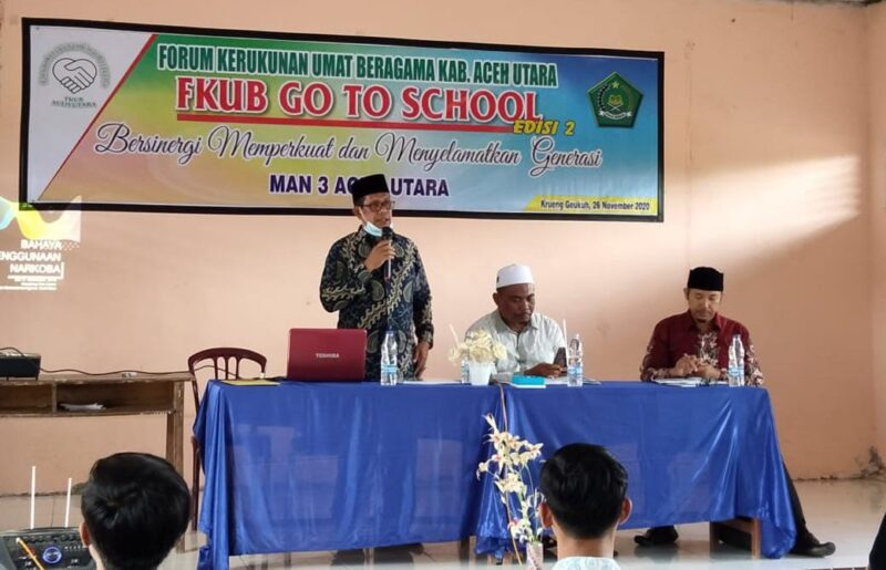Forum Kerukunan Umat Beragam Aceh Utara Mengadakan Sosialiasi di MAN 3 Aceh Utara
