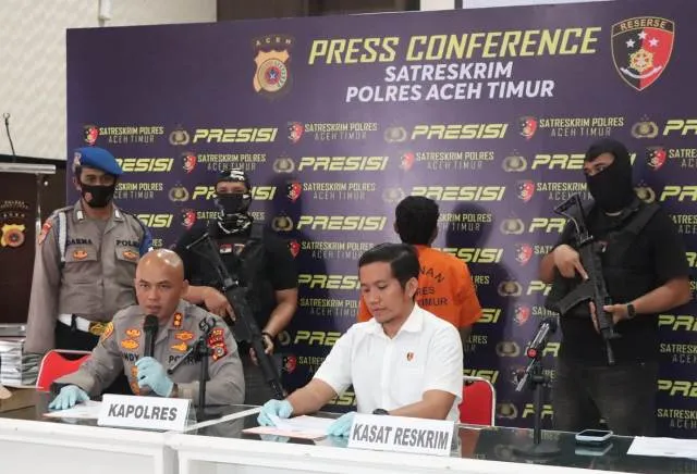 Polres Aceh Timur Amankan Senjata Api dari Pelaku Pengancaman